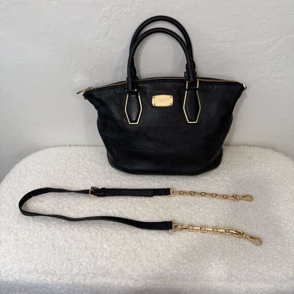 Michael Kors Leather Handbag BLACK - Picture 4 of 16